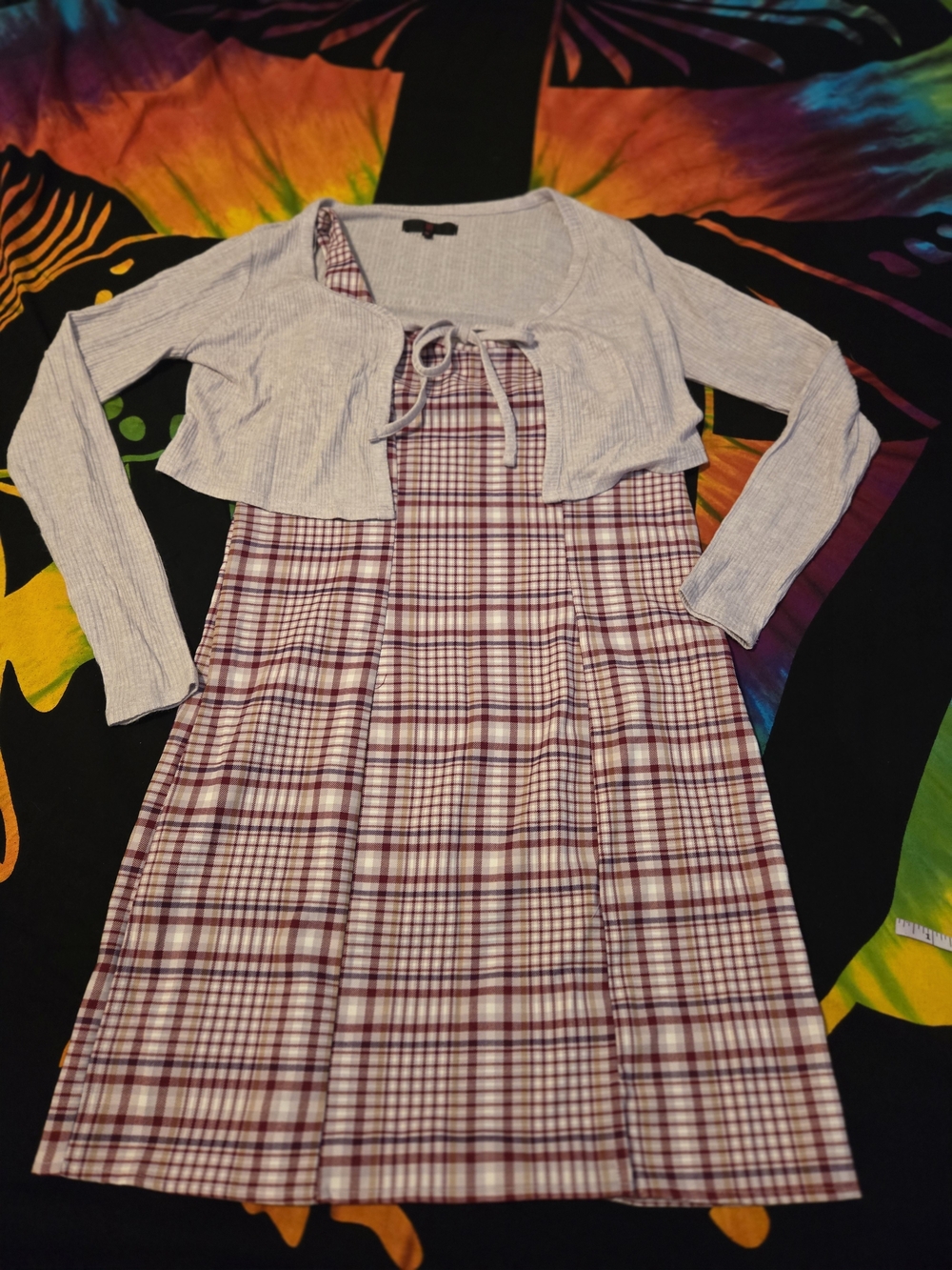 NOBO Plaid Dress with Bolero